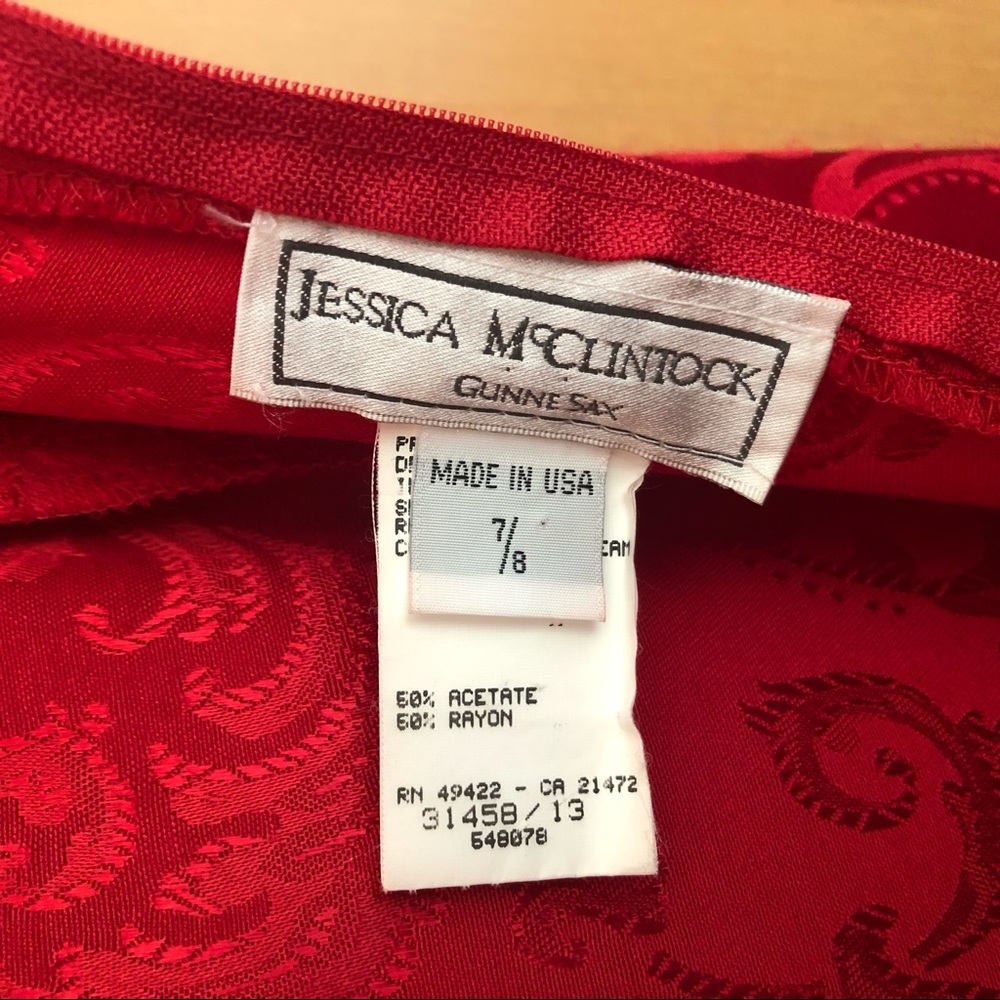 Jessica McClintock Gunne Sax Damask Jacquard Dress - Picture 11 of 11